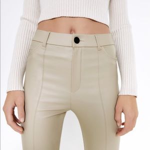 ZARA NWT - High rise waxed finish leggings - SMALL